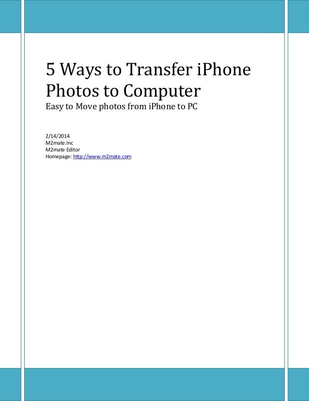 how to transfer photos from iphone to computer
