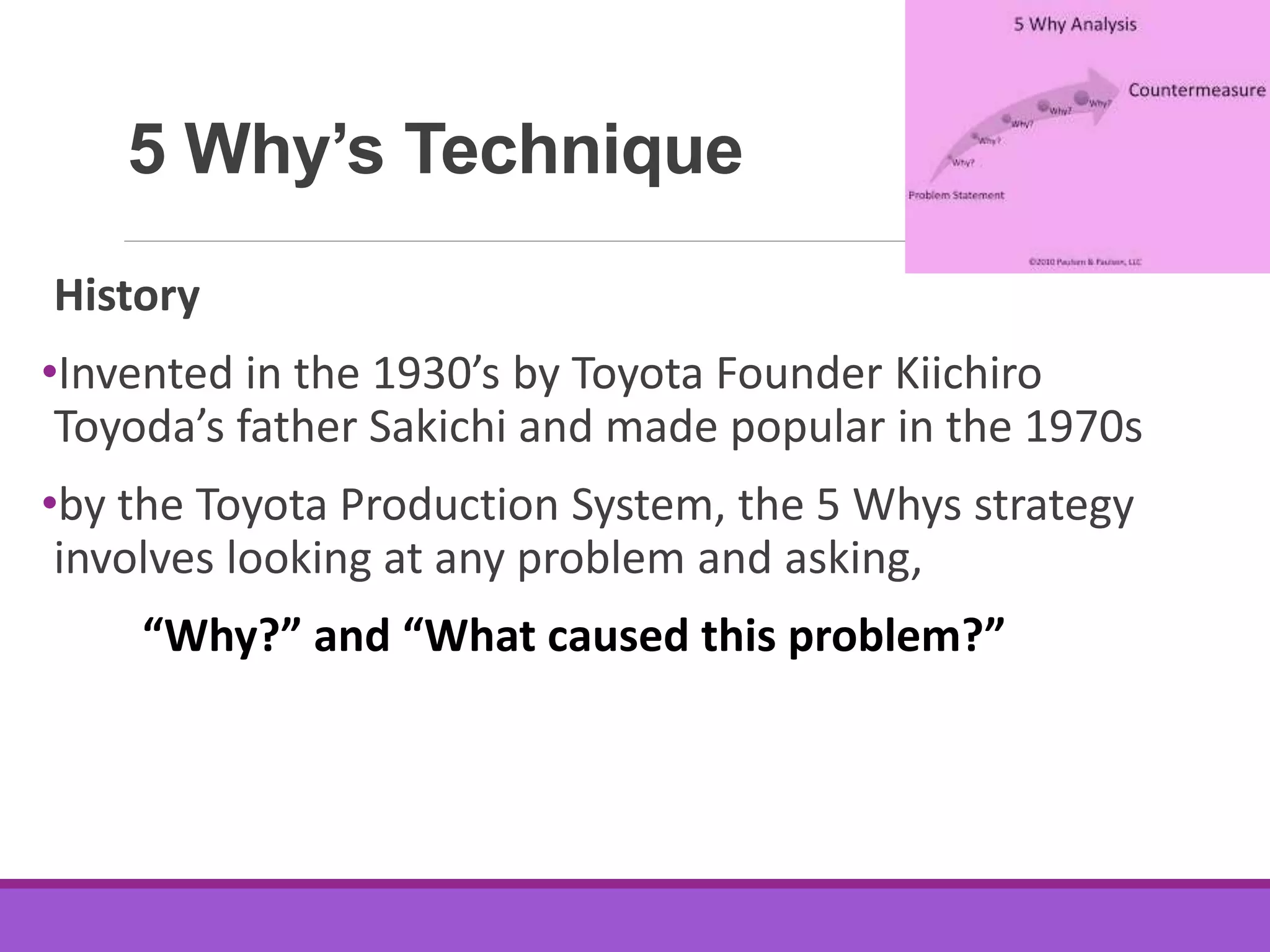 5 why’s technique and cause and effect analysis | PPTX