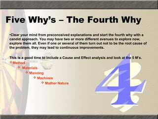 5 Whys Training.ppt breakddown analysis data | PPT