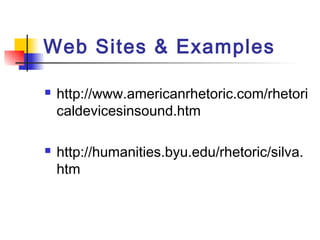 wording speeches rhetorical devices | PPT