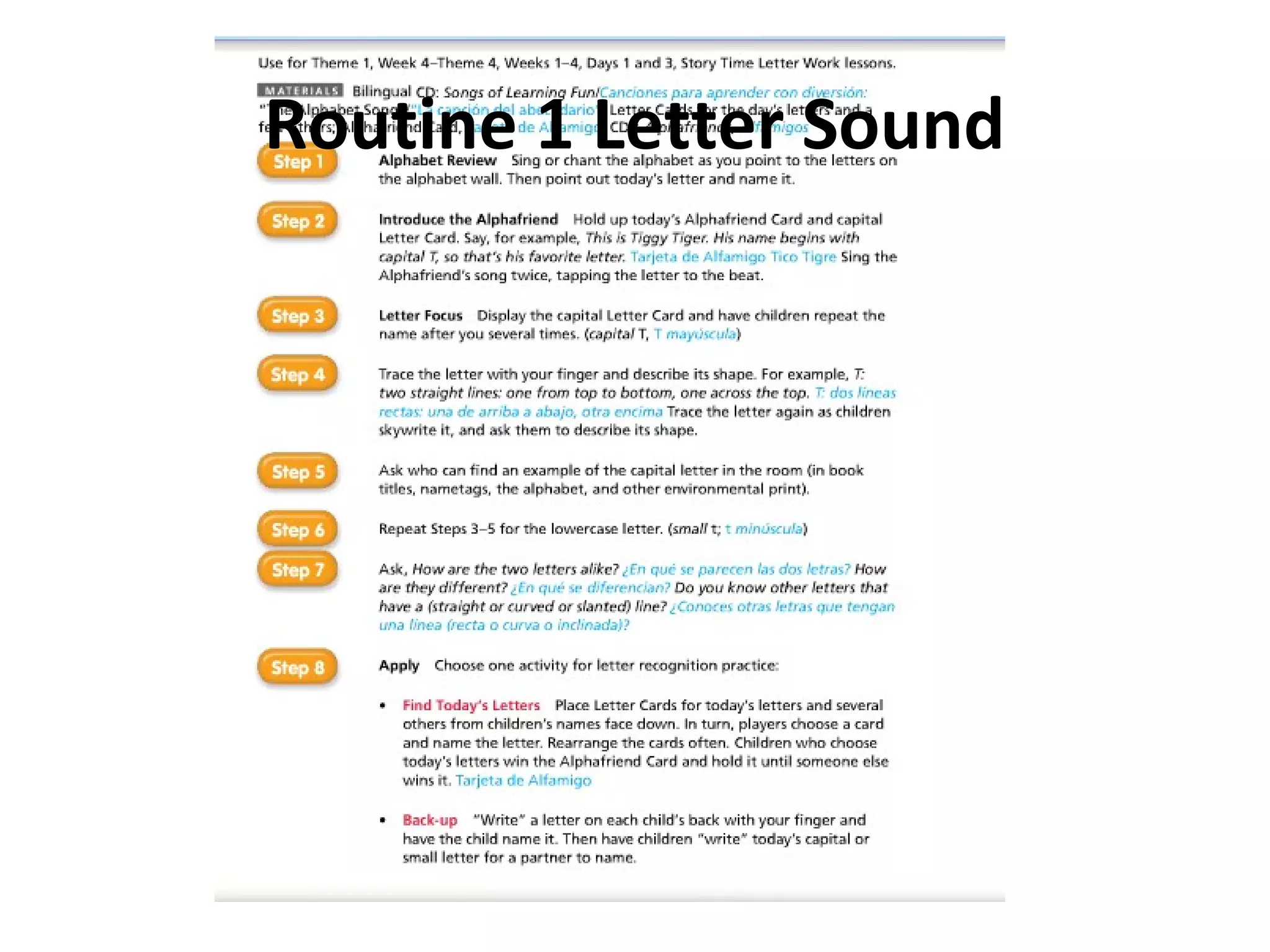 Routine 1 Letter Sound
 