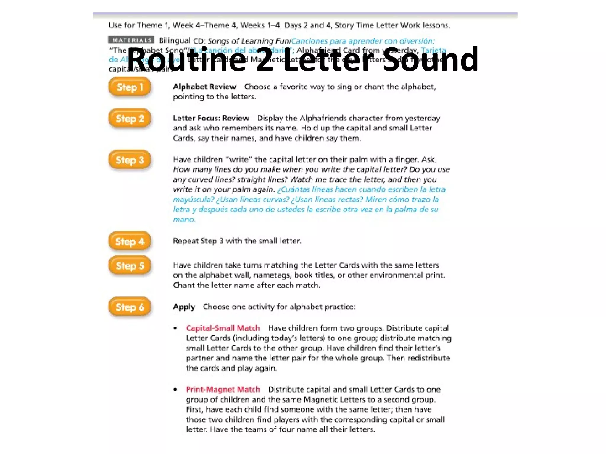 Routine 2 Letter Sound
 