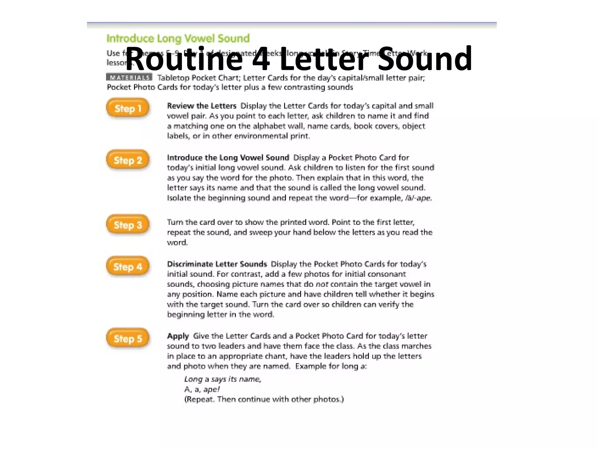 Routine 4 Letter Sound
 