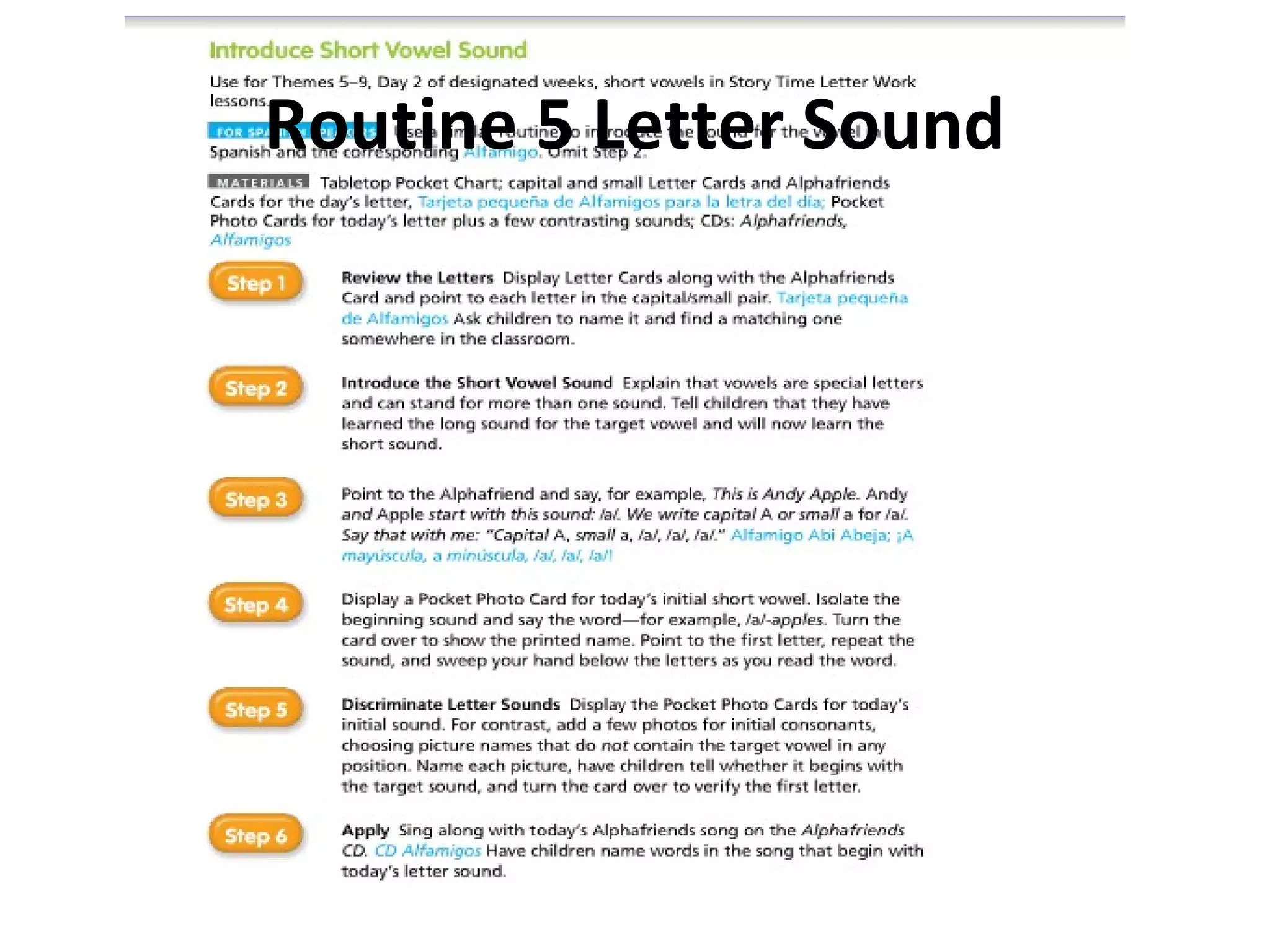 Routine 5 Letter Sound
 