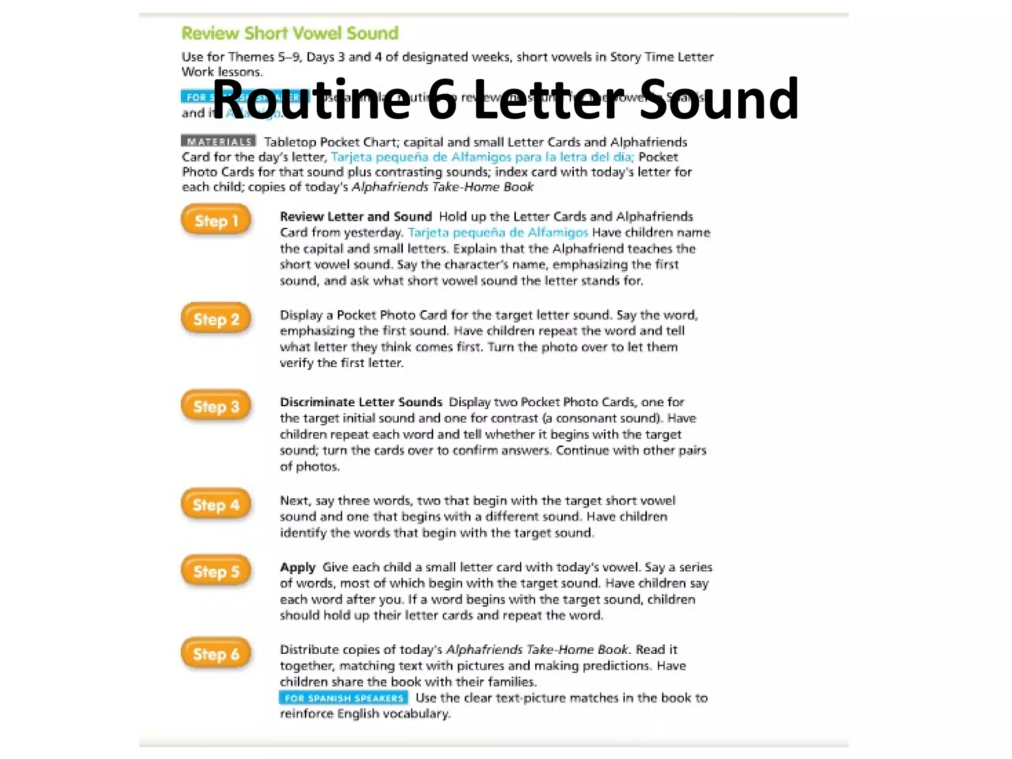 Routine 6 Letter Sound
 
