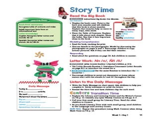 • Materials
– Resources
• Pages R2-R9
• Daily Message
– Today is _________.
– It is ____ outside.
– We read __________
– We learned about____________
• CENTERS
– Transition Time
 
