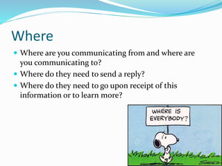 5 w's & 1 h of communication | PPTX