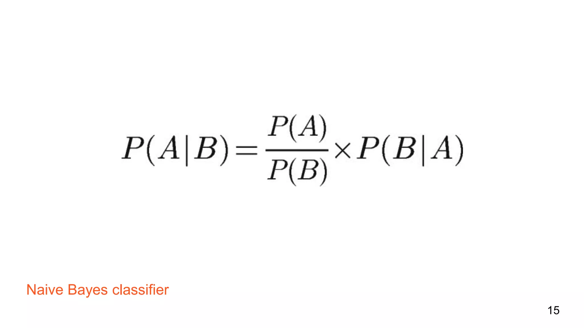 Naive Bayes classifier
15
 