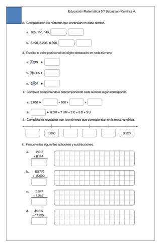 Educación Matemática 5°/ Sebastián Ramírez A.
 
