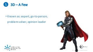 © Lumina Learning. All rights reserved.
3D – A Few
• Known as: expert, go-to-person,
problem solver, opinion leader
5
 