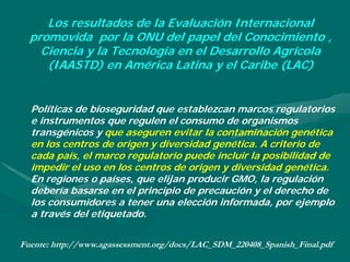 Porque el Peru debe ser: "Pais megadiverso, organico y libre de transgenicos"