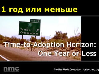 Time to Adoption: One Year or Less 1 год или меньше 