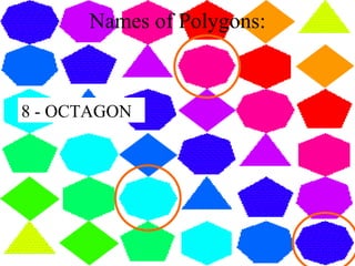 Names of Polygons: 8 - OCTAGON 