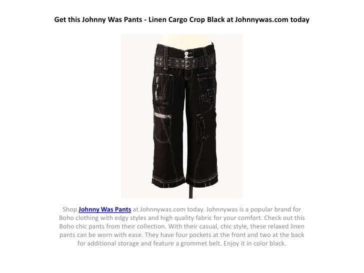 black linen cargo pants