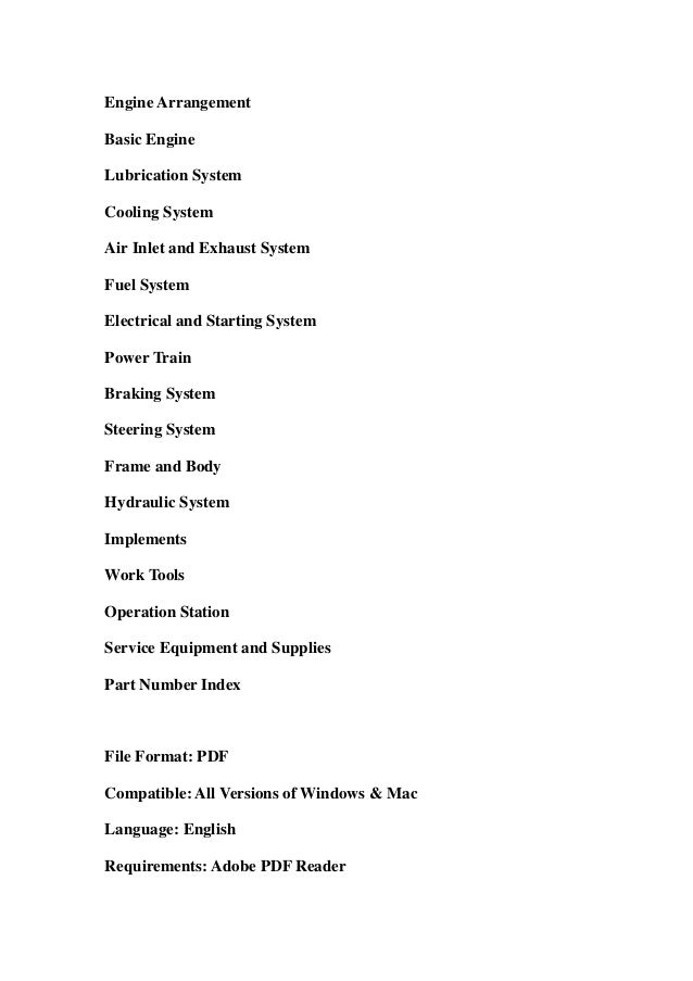 Caterpillar Cat 420E Backhoe Loader Parts Manual DOWNLOAD
