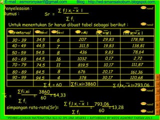 Rumus Rintangan 6.Simpangan Rata-Rata | PPT