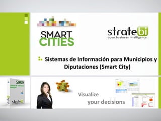 Visualize
your decisions
Sistemas de Información para Municipios y
Diputaciones (Smart City)
 