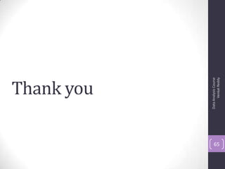 Thank you
DataAnalysisCourse
VenkatReddy
65
 