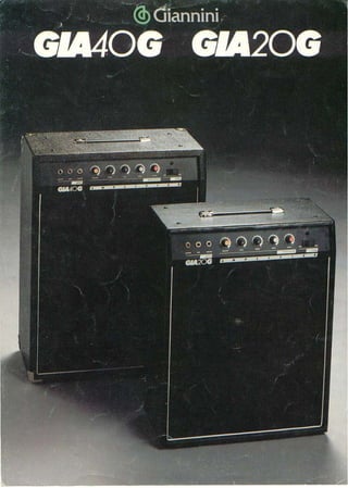 Catálogo Amplicadores Giannini 1985 (GIA 20G e 40G)