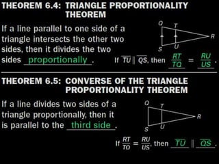 6.6 use proportionality theorems | PPTX