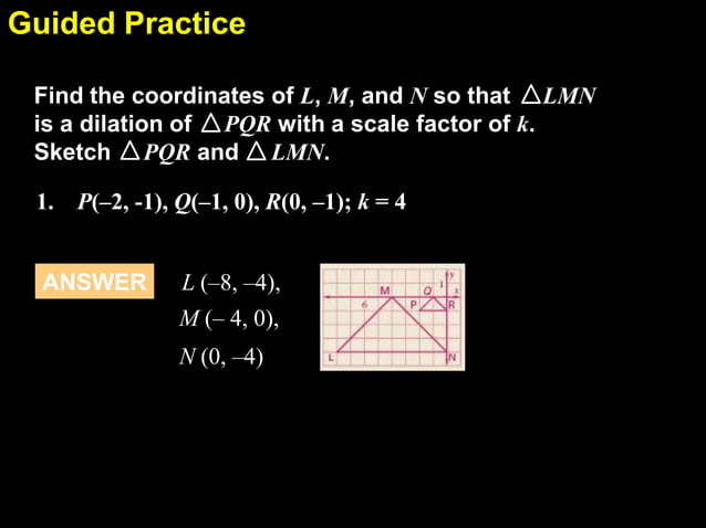 6.7 similarity transformations and coordinate geometry | PPT