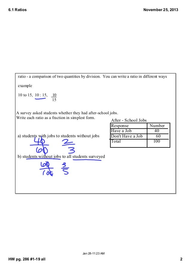 6 1 notes 10 15 in simplest form