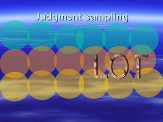 Judgment sampling

 