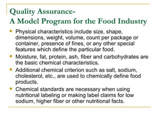 Food Analysis Quality Control | PPT