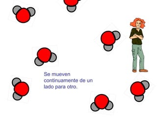 Se mueven
continuamente de un
lado para otro.

 