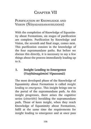 6. seven stages of purification & insight knowledges — ven. matara sri nanarama