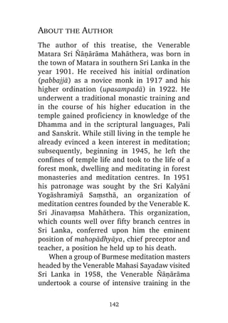 6. seven stages of purification & insight knowledges — ven. matara sri nanarama