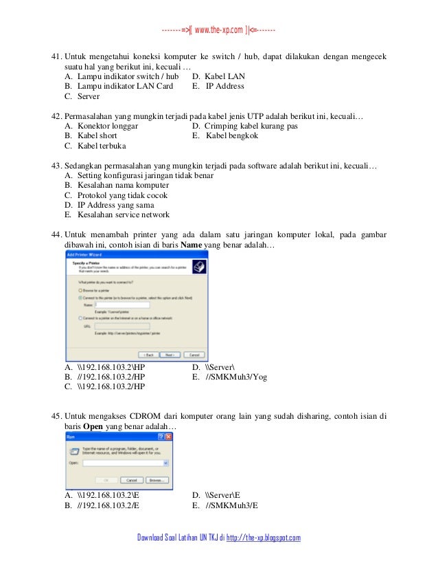 6. soal latihan un tkj kelas xi