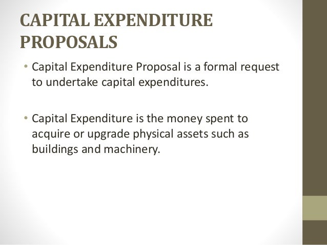 capital expenditure proposals capex report sample