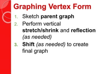 6.2 vertex form | PPTX | Physics | Science