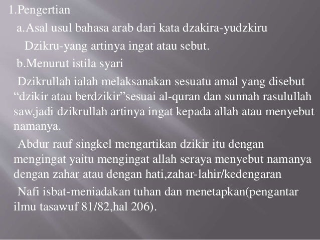 Dzikrullah Sebagai Amalan Utama