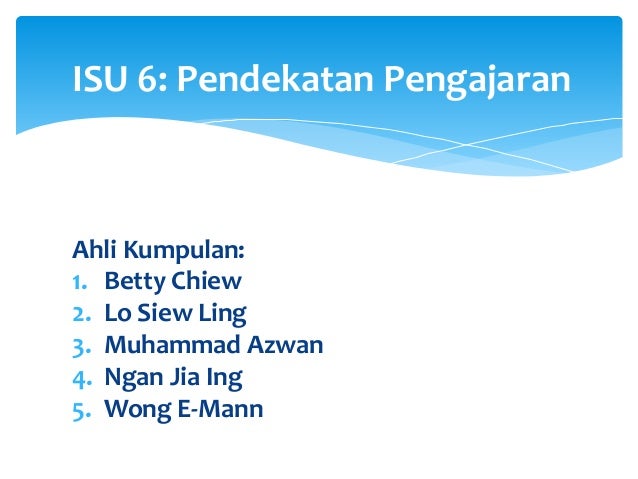 6. Gaya Pembelajaran