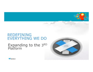 #AIIM14	
  
REDEFINING
EVERYTHING WE DO
Expanding to the 3RD
Platform
 