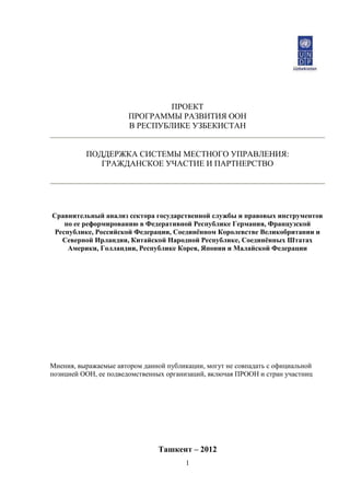 Сравнительный Анализ Сектора Государственной Службы (К. Рыжкова) | PDF