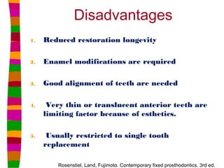 Enamel Modification unconventional fpd | PPT