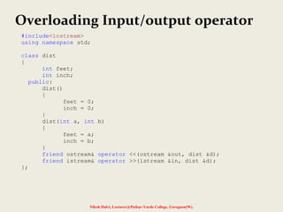Solved Overloading Operators The input and output operators