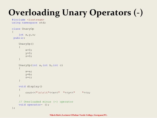 Operator Overloading