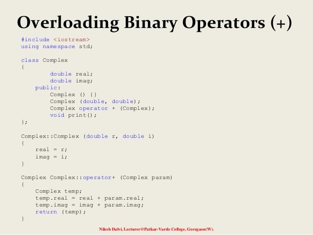Operator Overloading