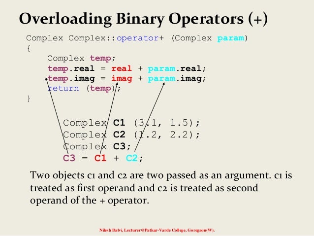 binary operator overloading in c++ pdf