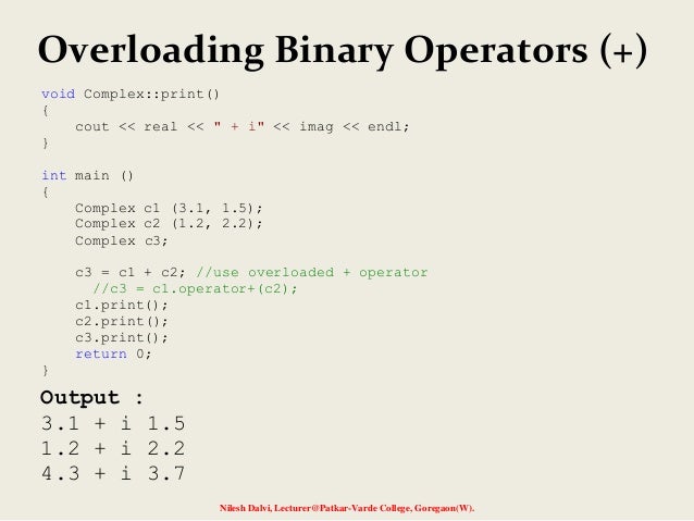 Operator Overloading
