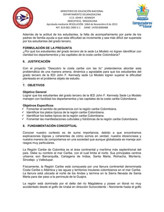 6. proyecto de aula la modelo | PDF