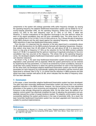 À Þ: (7)
Similar to the signal cancellation loop, VI2 and VQ2 have to be minimized in terms of their magni-
tude, which is true only if A2 ¼ 1=D1G1L2 and 2 ¼ À 