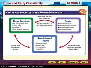Rome and Early Christianity Section 1 
 