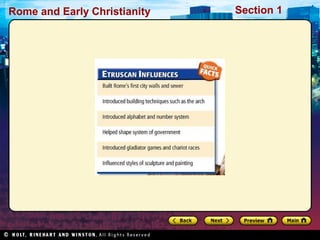 Rome and Early Christianity Section 1 
 