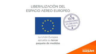 liberalización del 
espacio aereo europeo 
La Unión Europea 
aprueba su tercer 
paquete de medidas 
 