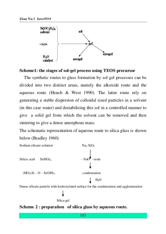 Preparation of Glasslike Materials by SolGel Method Using Alkoxide